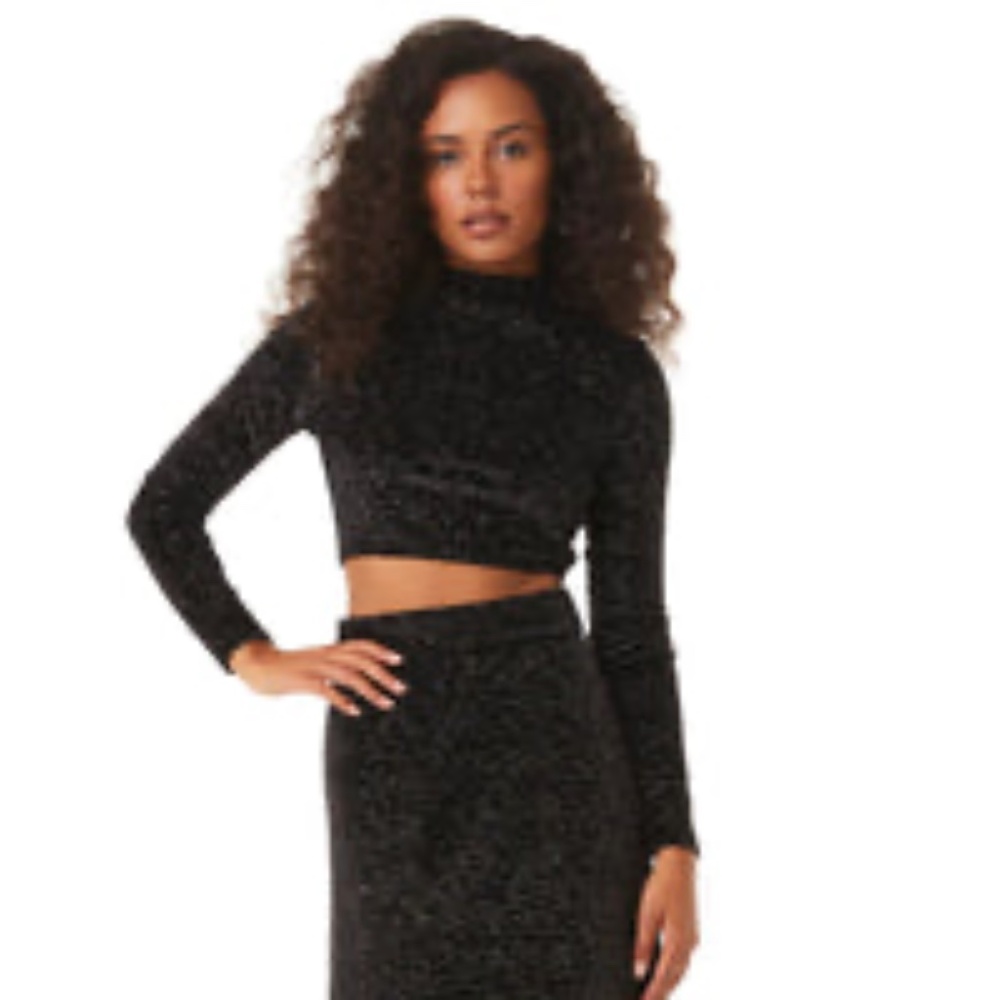 NWT MISA Ekat Knit Skirt & Yasmeen Long Sleeve Top Set – Sz S – Rainbow Astral